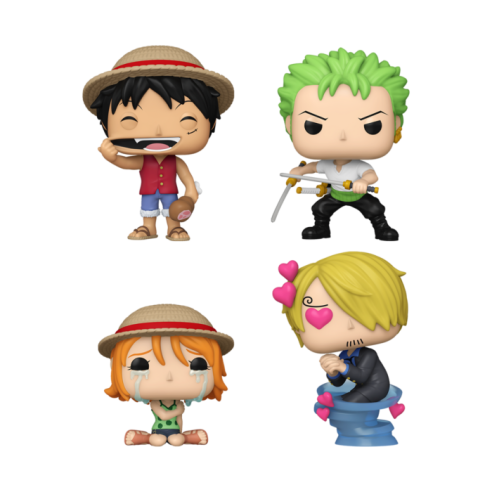 Funko POP! One Piece Luffy, Zoro, Nami, Sanji (4 Pack) 9 cm