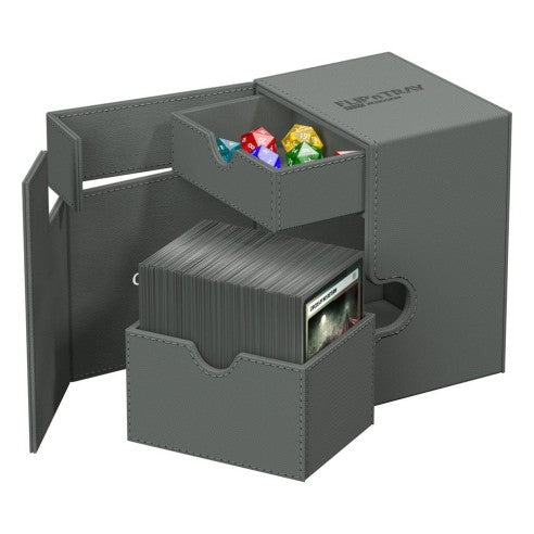 Porta mazzo+dadi - Ultimate Guard Flip'n'Tray 133+ Xenoskin - Grey