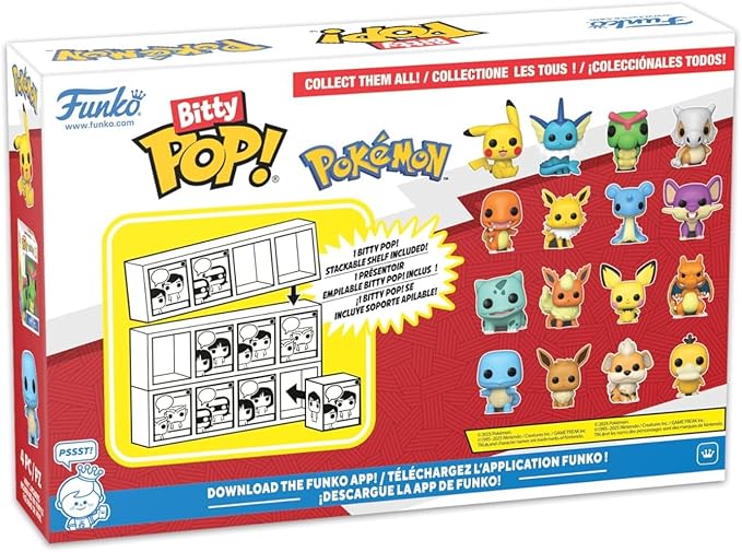 Funko Bitty Pop! Pokemon Pack da 4 - 2,5 cm (Bulbasaur, Flareon, Pichu, Charizard)