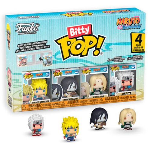 Funko Bitty POP! Naruto Shippuden Pack da 4 - 2,5 cm (Minato, Orachimaru, Tsunade, Jiraiya)