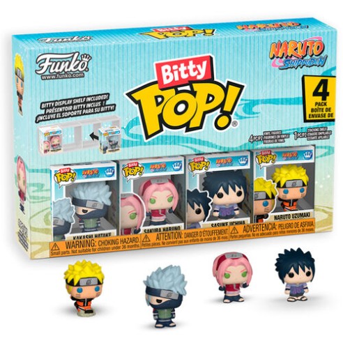 Funko Bitty POP! Naruto Shippuden Pack da 4 - 2,5 cm (Kakashi, Sakura, Sasuke, Naruto)