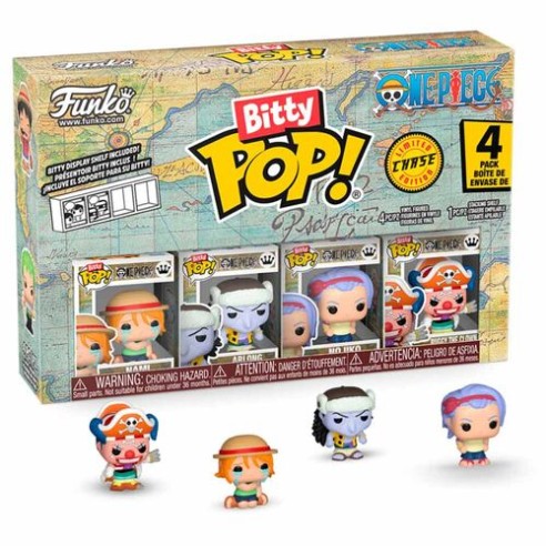 Funko Bitty Pop! One Piece Pack da 4 - 2,5 cm (Nami, Arlong, Nojiko, Buggy)
