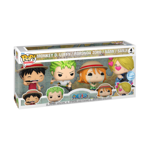 Funko POP! One Piece Luffy, Zoro, Nami, Sanji (4 Pack) 9 cm